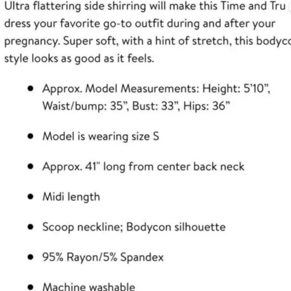 Time & Tru NWT Long Sleeve Maternity Dress Animal Print 680 - Picture 7 of 7